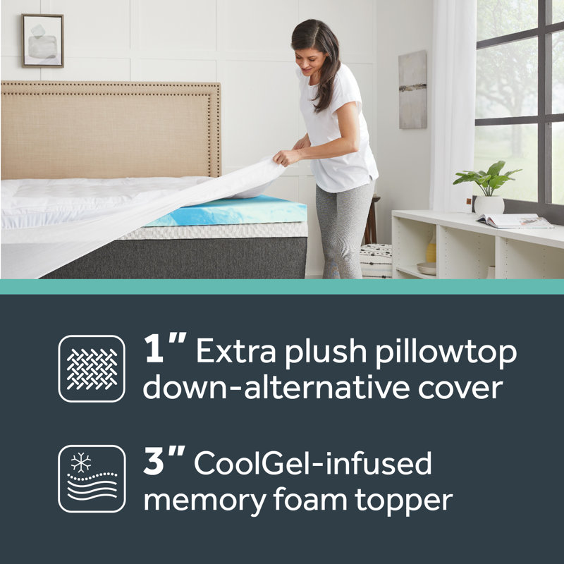 SealyChill 4" Memory Foam Mattress Topper & Reviews Wayfair